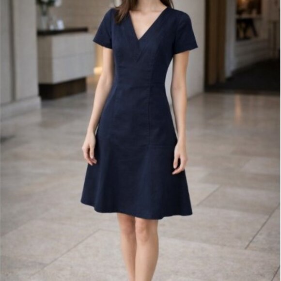 Louis Vuitton Dresses & Skirts - Luis Vuitton Navy Cotton Uniform Dress